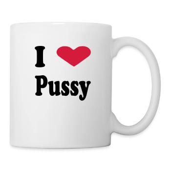 i heart pussy - Tasse - Weiß - Rechts
