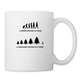 Evolution du menuisier - Mug blanc - blanc - Droite