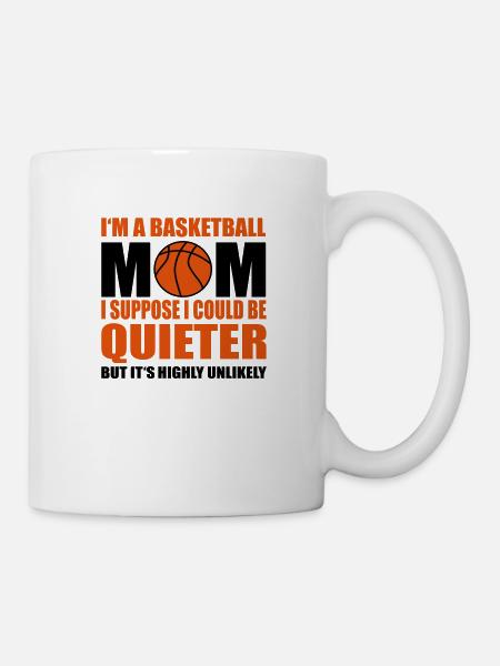 basketball mom - Tasse - Weiß