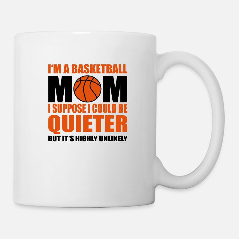 basketball mom - Tasse - Weiß
