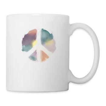 Water Color Peace Aquarell - Tasse - Weiß - Rechts