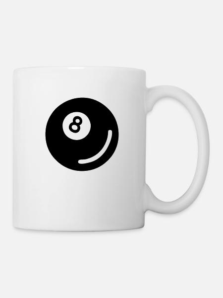 Billardkugel 01 - Tasse - Weiß