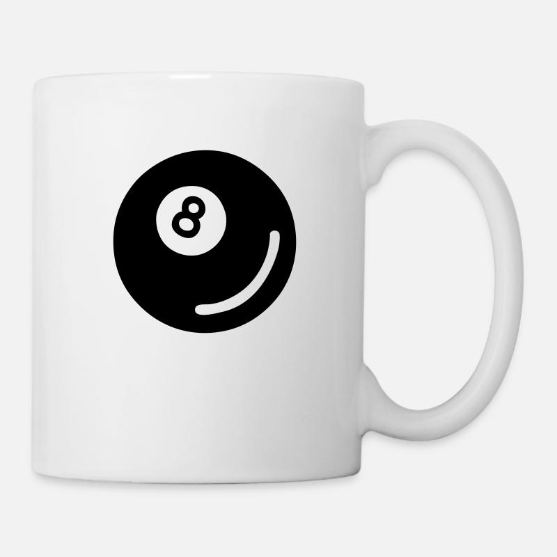 Billardkugel 01 - Tasse - Weiß
