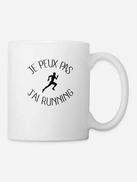 Je peux pas j'ai running - Mug blanc - blanc
