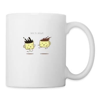 Coffee vs chocolate - Mug blanc - blanc - Droite