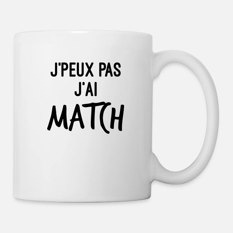j'peux pas j'ai match - Mug blanc - blanc