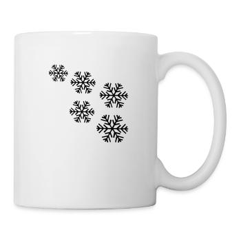 schneeflocken schnee - Tasse - Weiß - Rechts