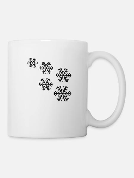 neige flocon de neige - Mug blanc - blanc