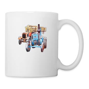 Alte Schlepper - Tasse - Weiß - Rechts