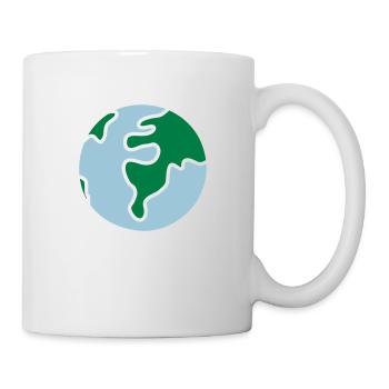 Globus - Welt - Tasse - Weiß - Rechts