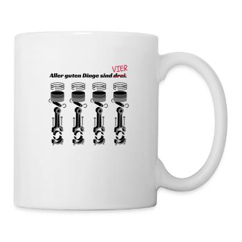 Aller guten Dinge sind 4! - Tasse - Weiß - Rechts