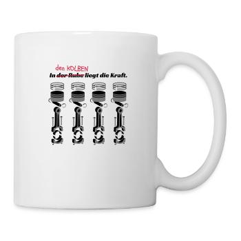 In den Kolben liegt die.. - Tasse - Weiß - Rechts