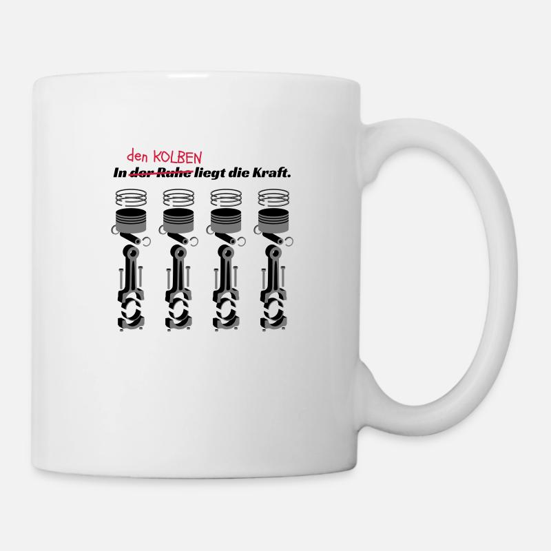 In den Kolben liegt die.. - Tasse - Weiß