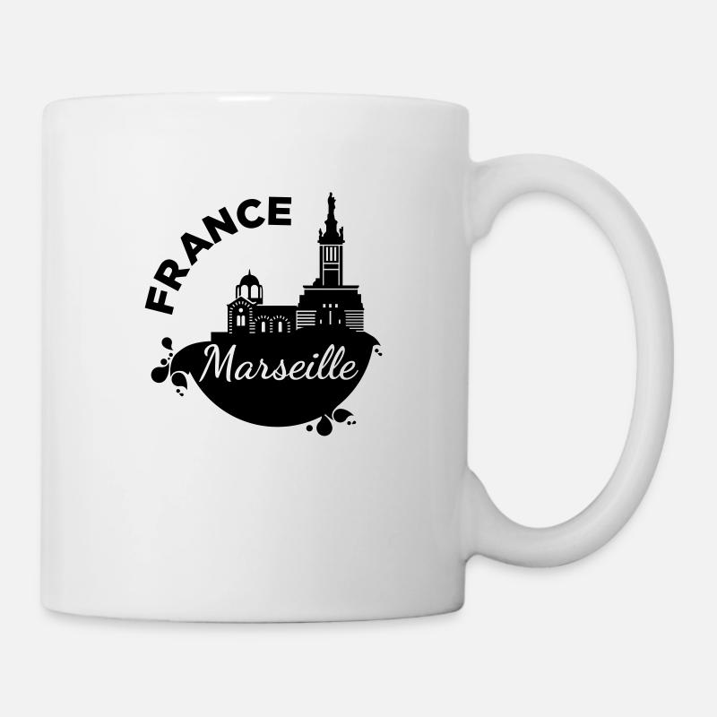 Marseille France - Mug blanc - blanc