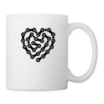 Fahrradkette - Tasse - Weiß - Rechts