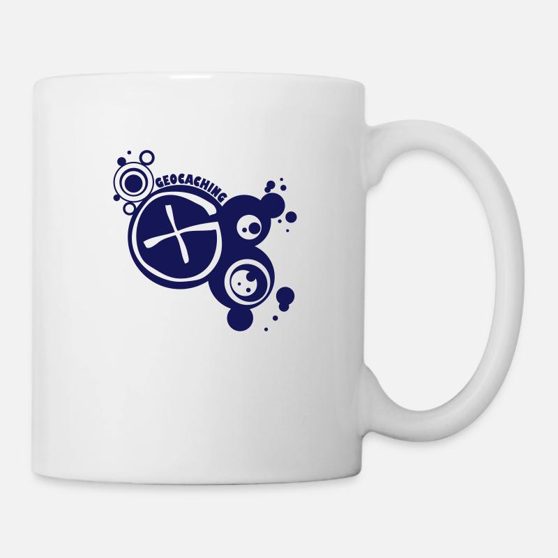 opencaching design / 1 color - Mug blanc - blanc