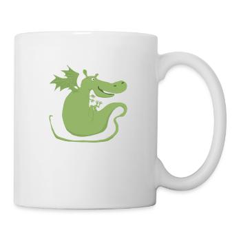 Drache - Tasse - Weiß - Rechts