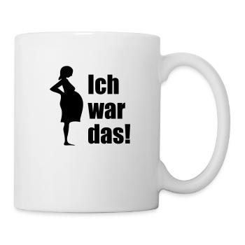 Schwanger, ich war das! - Tasse - Weiß - Rechts