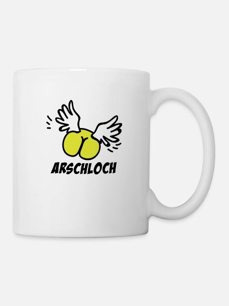 Arschloch - Tasse - Weiß