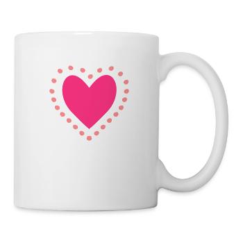 Herz - Tasse - Weiß - Rechts