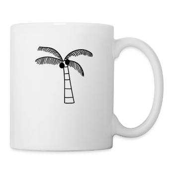 Palme - Tasse - Weiß - Rechts