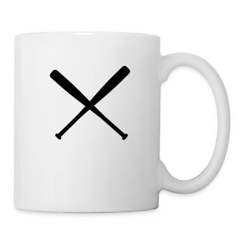 baseball bat crossed - Mug blanc - blanc - Droite