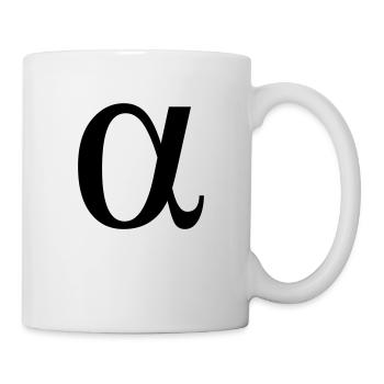 alpha greek - Mug blanc - blanc - Droite