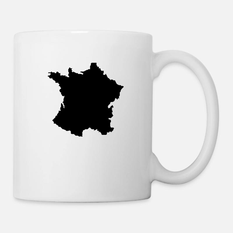 france map - Tasse - Weiß