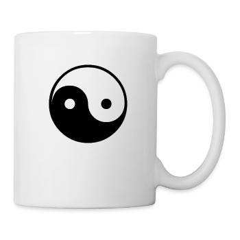 ying & yang noir - Mug blanc - blanc - Droite