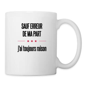 sauf erreur - Mug blanc - blanc - Droite