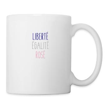 LIBERTE EGALITE ROSE - Mug blanc - blanc - Droite