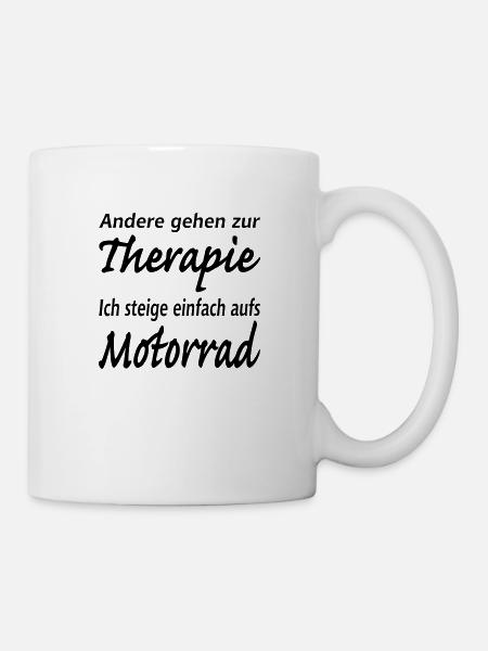 motorrad motorradfaher - Tasse - Weiß