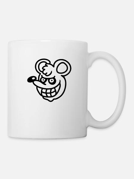 Vampirmaus - line - Tasse - Weiß