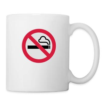 No smoking sign - Tasse - Weiß - Rechts