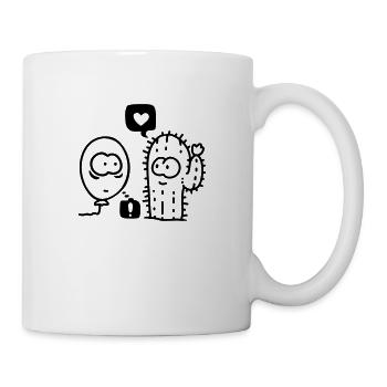 Cactus Air Balloon - line - Mug - white - Right