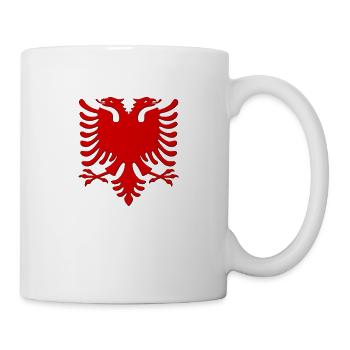 albania coat red - Tasse - Weiß - Rechts