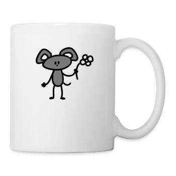 Mouse with flower - Mug - white - Right