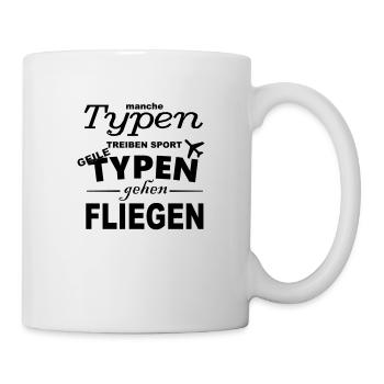 mann fliegen - Tasse - Weiß - Rechts