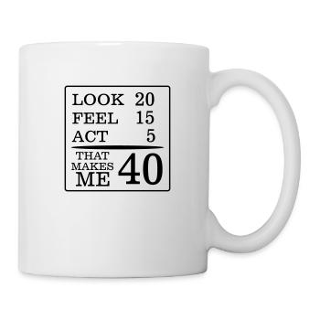 40 ANS YOUNG (SHIRT ANNIVERSAIRE !) - Mug blanc - blanc - Droite