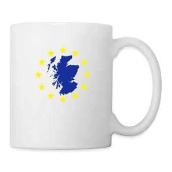 Scotland Map in EU Stars - Mug - white - Right