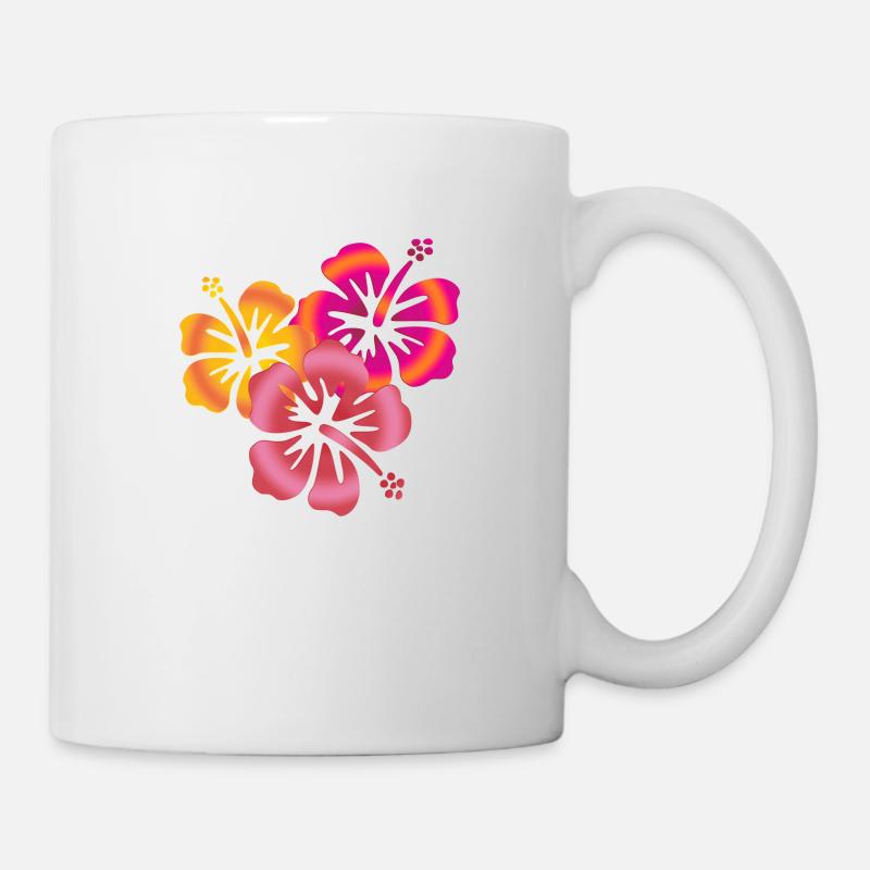 BALI Hibiscus flowers - Mug - white