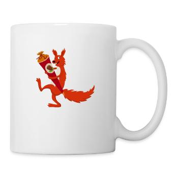 Eichhörnchen Schultüte - Tasse - Weiß - Rechts