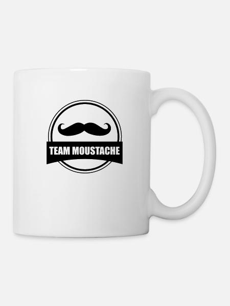 team moustache - Mug blanc - blanc