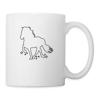 Tölter outline Stern - Tasse - Weiß - Rechts