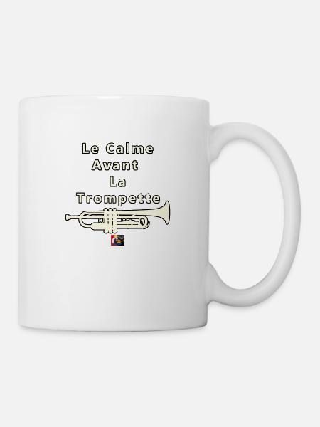 Le Calme avant la TROMPETTE - Jeux de Mots - Mug blanc - blanc