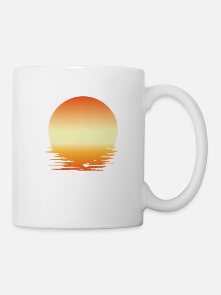 Sonnenuntergang - Tasse - Weiß