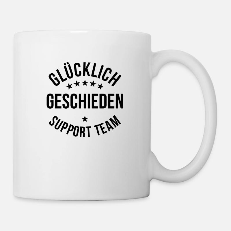 Glücklich geschieden Support Team - Tasse - Weiß