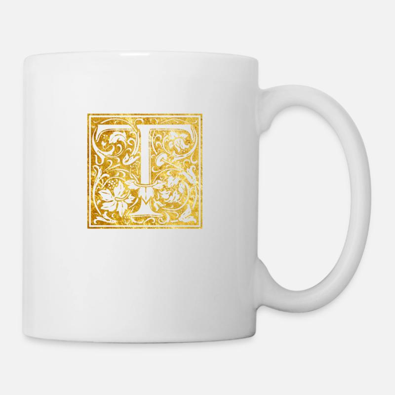 Monogramme T - Mug blanc - blanc