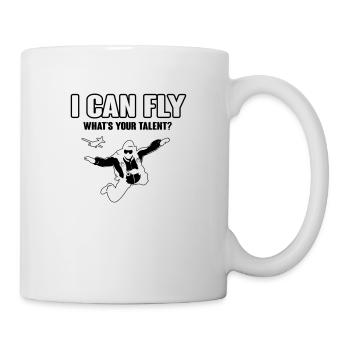 skydiving: I can fly - what's your talent? - Tasse - Weiß - Rechts