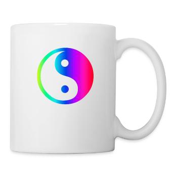 Arc-en-Ying Yang - Mug blanc - blanc - Droite
